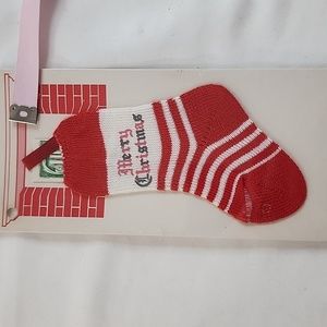 NWT Vintage Christmas Stocking Ornament  Money Holder Gift